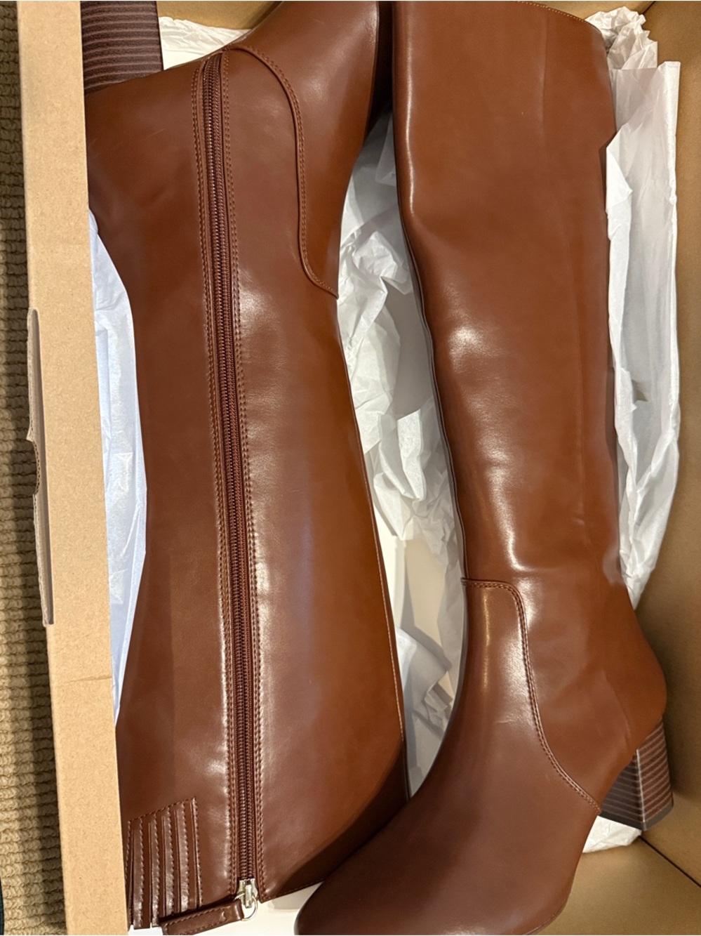 J. Crew Tall Leather Riding Boots in Chestnut Brown - Picture 10 of 10